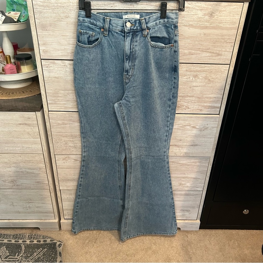 PacSun Light Blue Flare Jeans - Picture 3 of 6